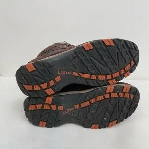 LL Bean Primaloft 200 Gram Hiking Boots Mens Size 8M Brown Lace Up #296512 LL Bean Primaloft 200 Gram Hiking Boots Mens Size 8.5W Brown  main image 4